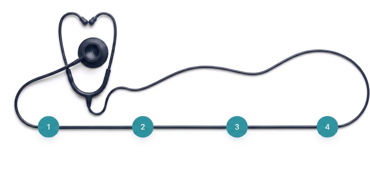 How it works — Care in 4 simple steps